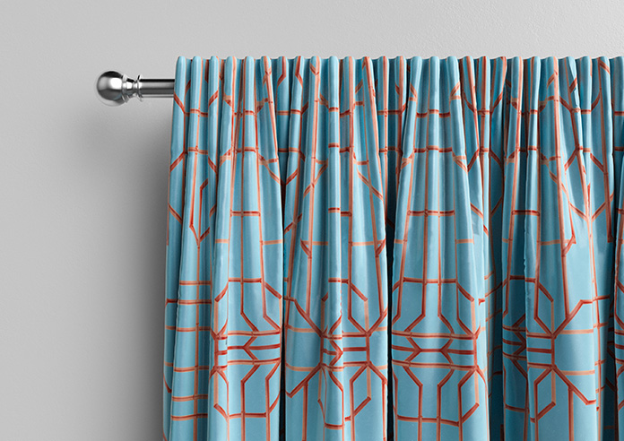 Bamboo Candy, Red Blue - Made To Measure Curtains - Image 10